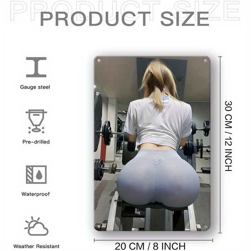 Home Gym Decor - Papan Logam Bergaya Terinspirasi Kebugaran -