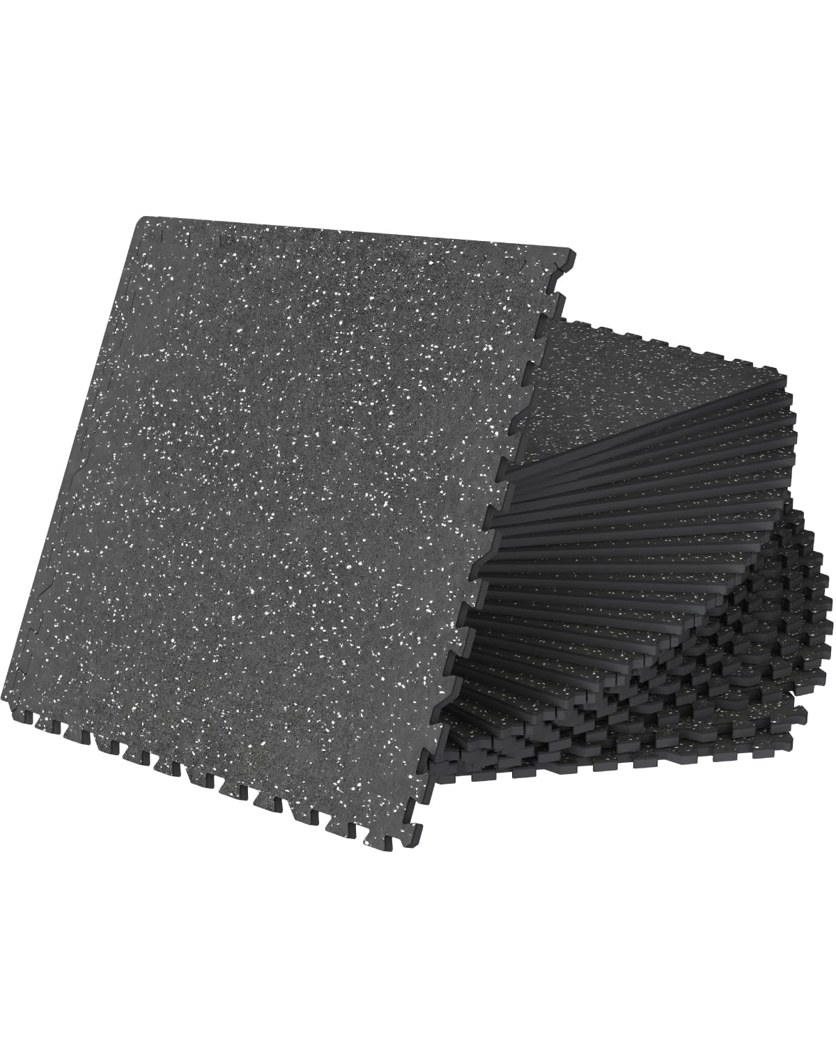 Home Gym Rubber Flooring - Set Lantai Gym Tebal 0.6in, 96