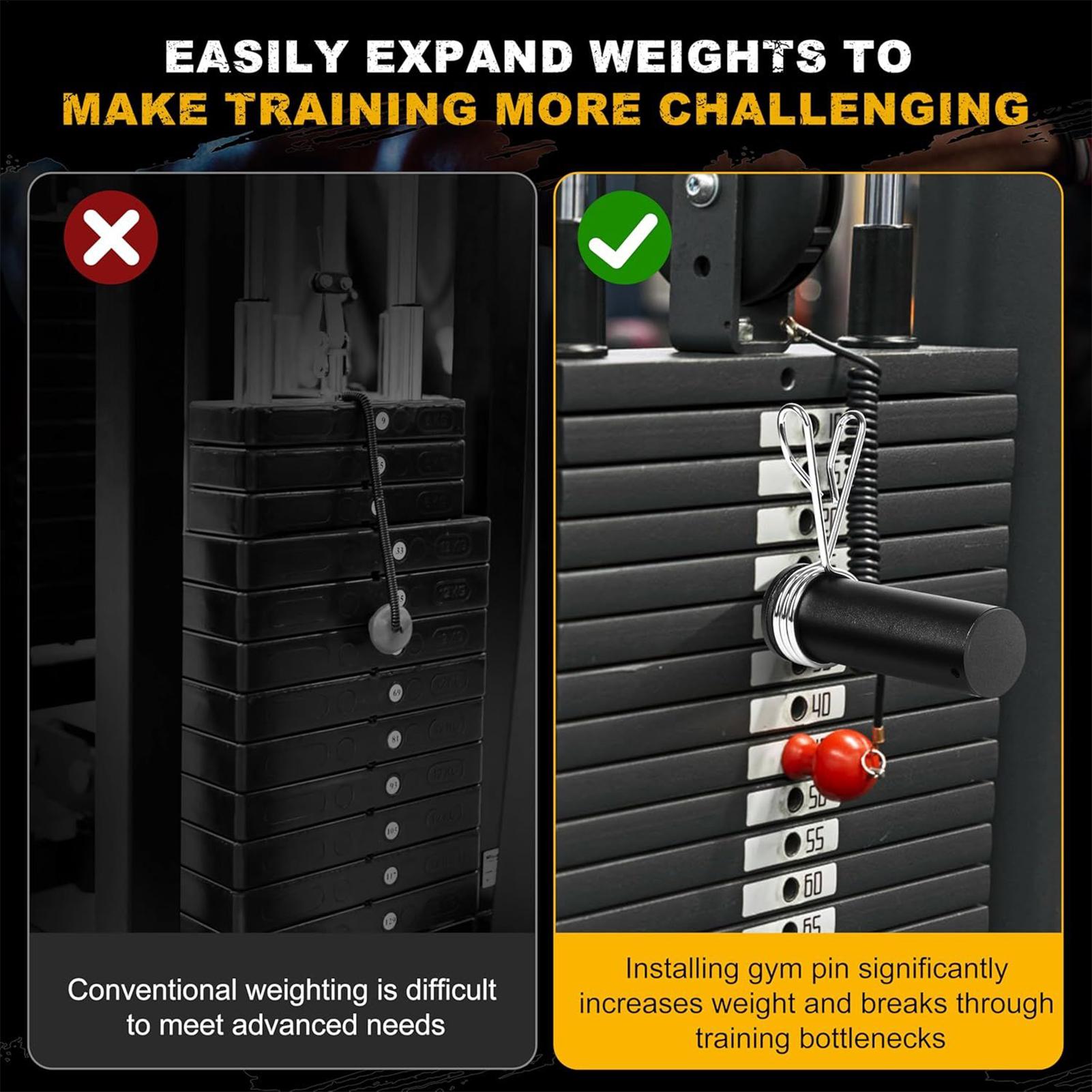 Home Gym Tunturi - Pin Gym dengan Klip Pegas, Pengunci