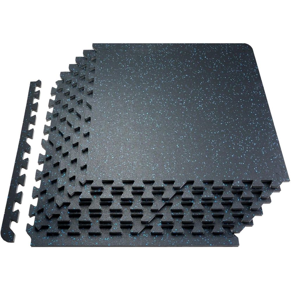Home Gym Rubber Flooring - Matras Olahraga Karet Busa Interlocking -