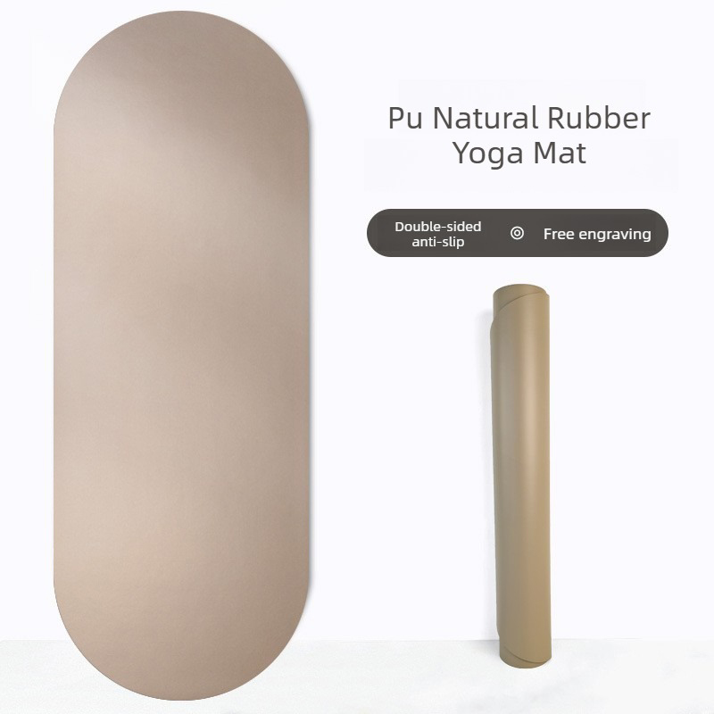 Home Gym Rubber Flooring - Matras Yoga Karet Alam Oval PU