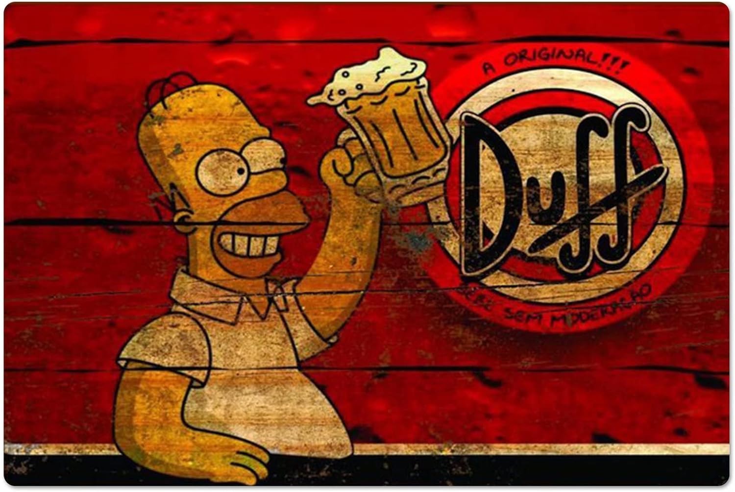 Home Gym Decor - Poster Logam Retro Homer Duff Beer,