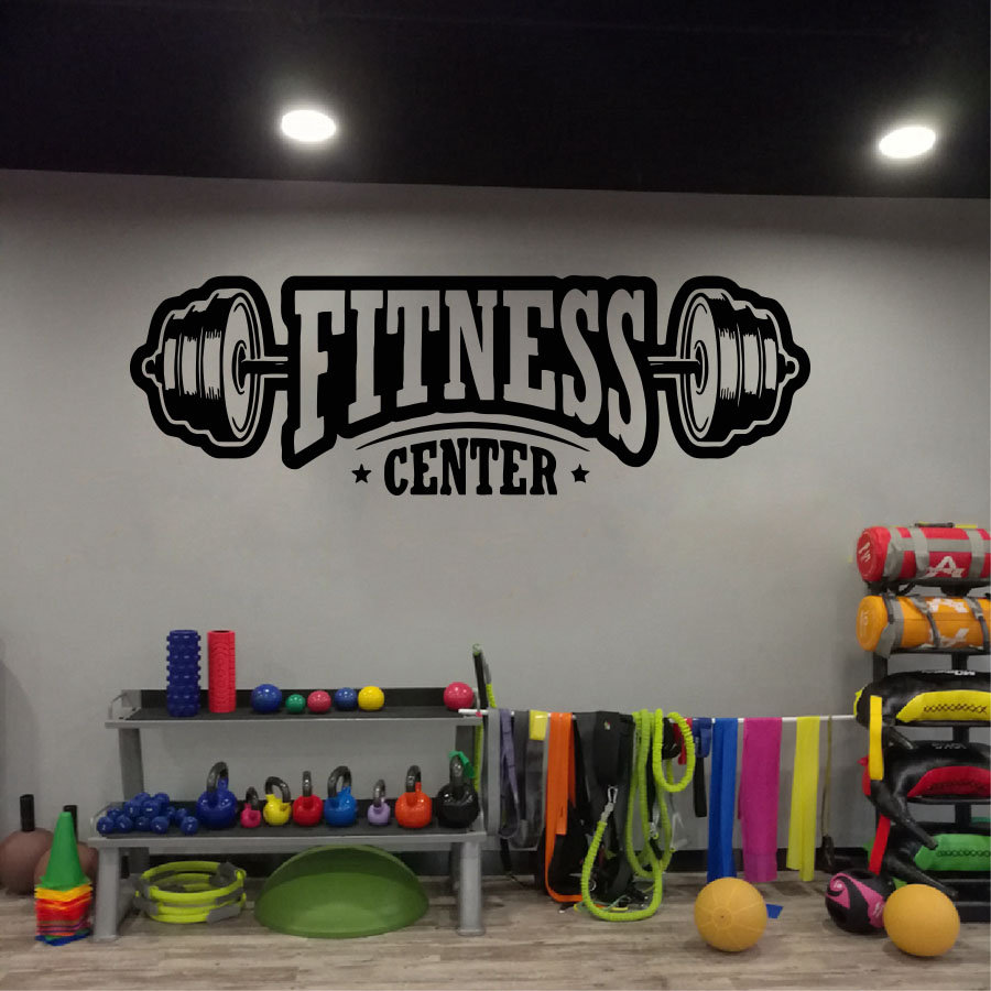 Home Gym On Wall - Gym Vinyl Dekorasi Dinding Decal Klub