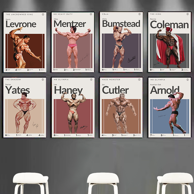 Home Gym On Wall - Poster Binaragawan Motivasi Bumstead Coleman Mr