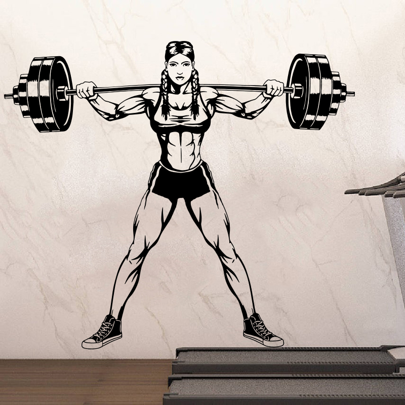 Stiker tembok Gym besar wanita - Home Gym On Wall ulasan dan harga