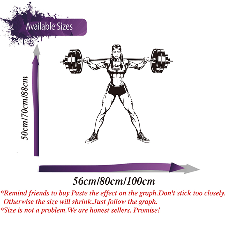 Stiker tembok Gym besar wanita - Home Gym On Wall ulasan dan harga