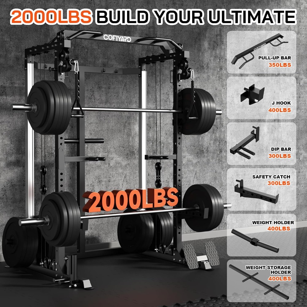 Rak Power Cage Squat Multifung - Home Gym Cable Pulley System ulasan dan harga
