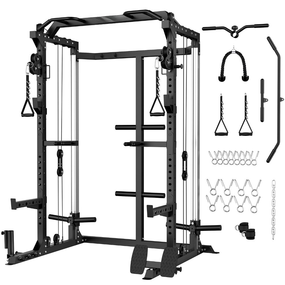 Rak Power Cage Squat Multifung - Home Gym Cable Pulley System ulasan dan harga