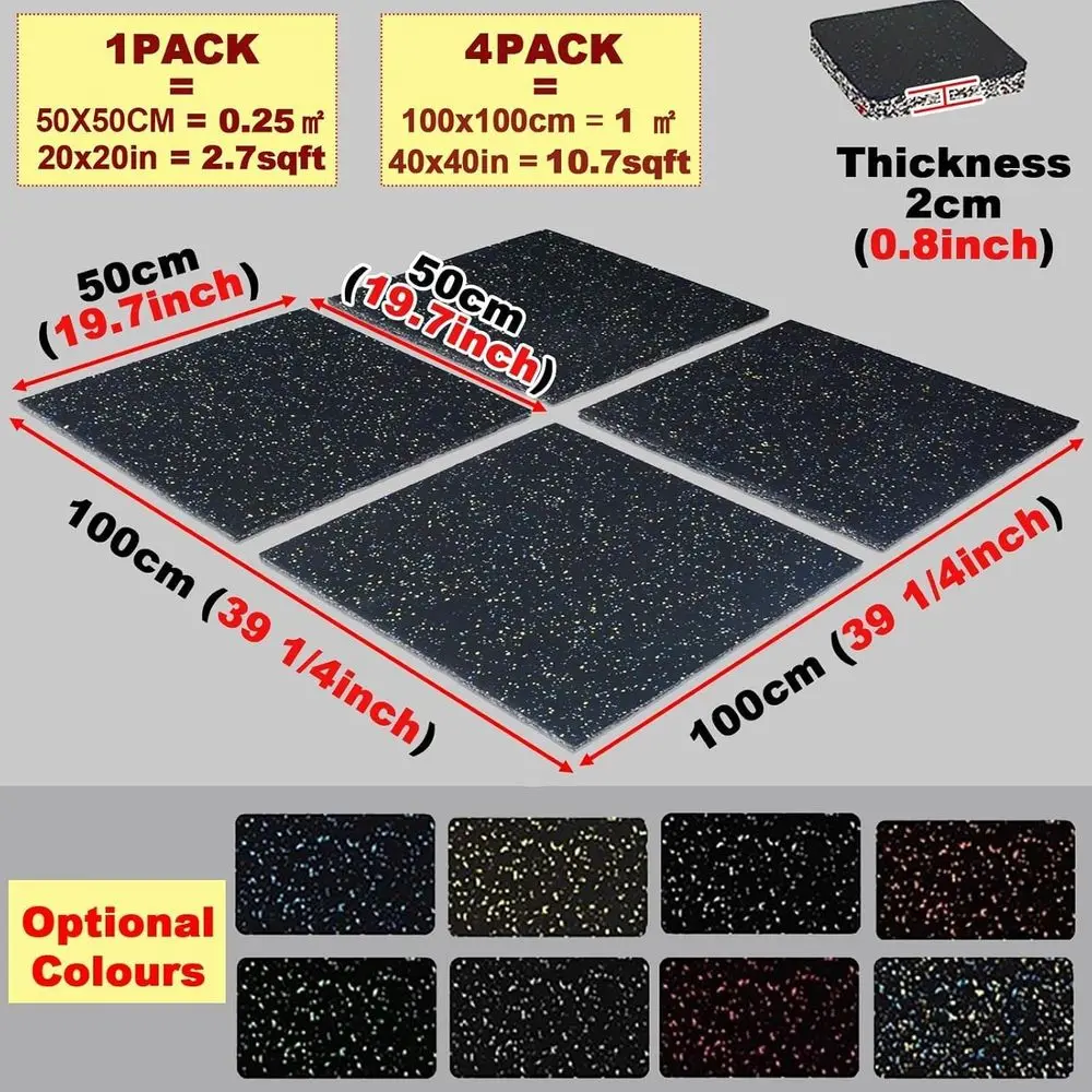 Ubin Lantai Interlocking 40x40 - Home Gym Rubber Flooring ulasan dan harga