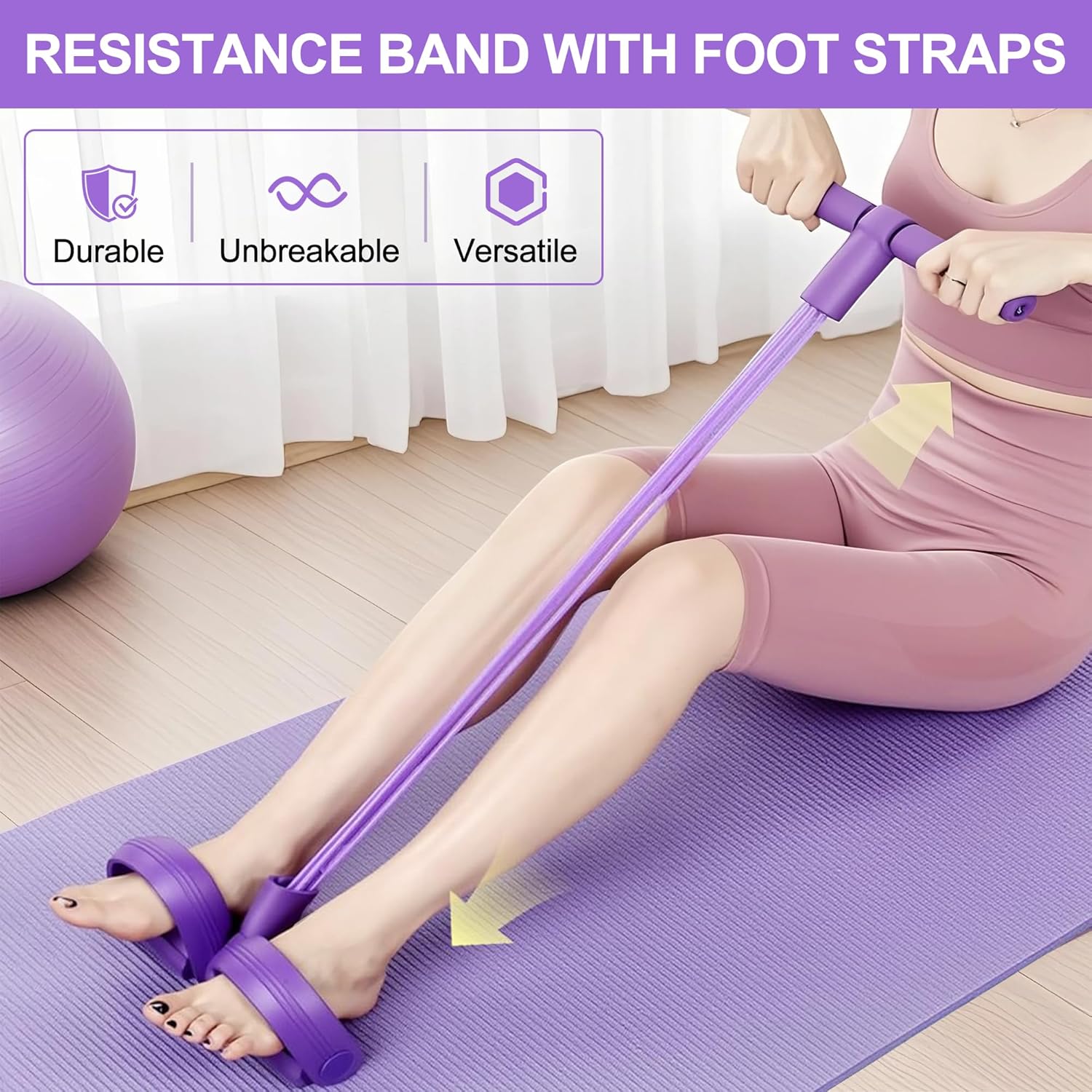 Pita Resistensi Pedal 4 Tabung - Home Gym Youtube ulasan dan harga