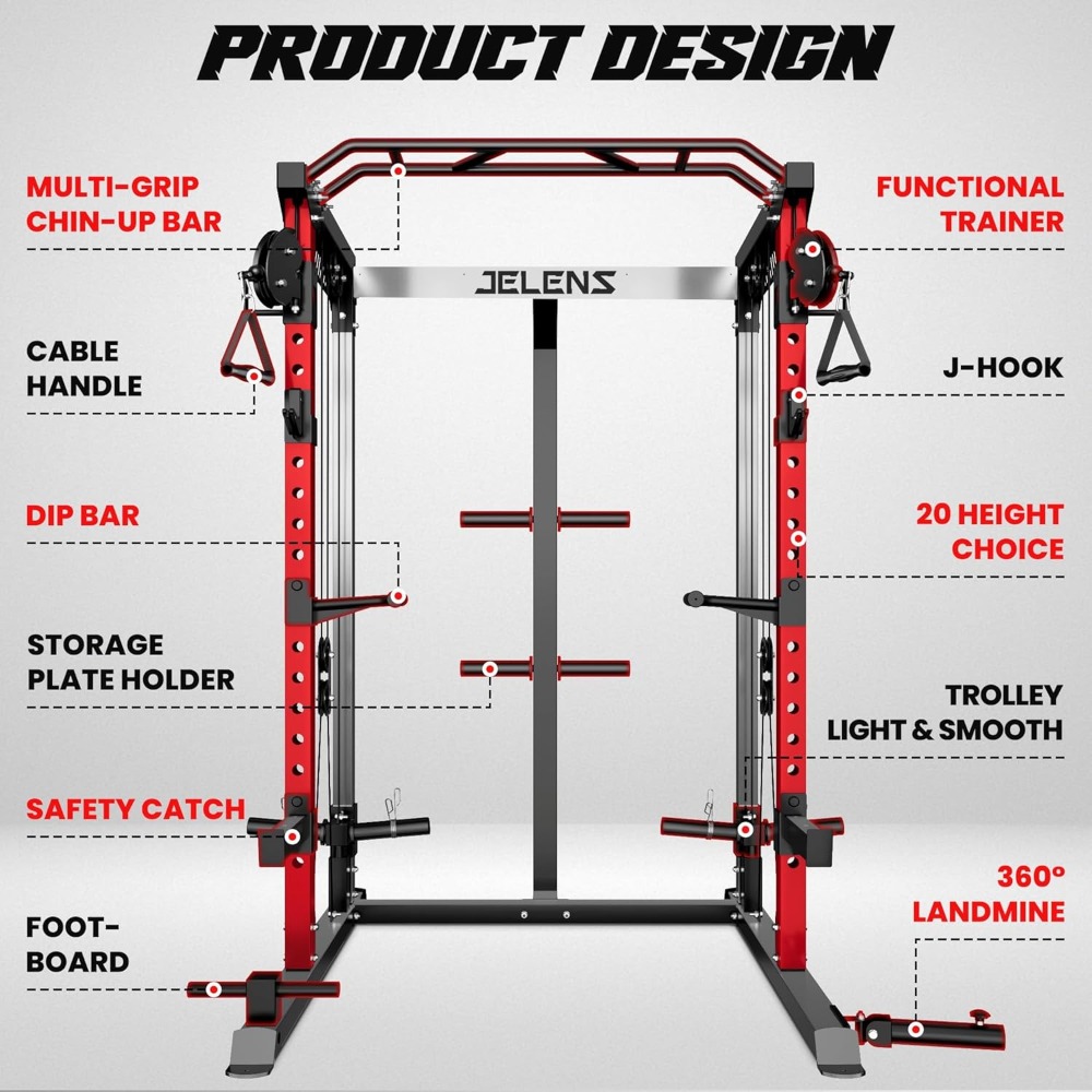 Rak Power Multi-Fungsi 2000LBS - Home Gym Cable Pulley System ulasan dan harga