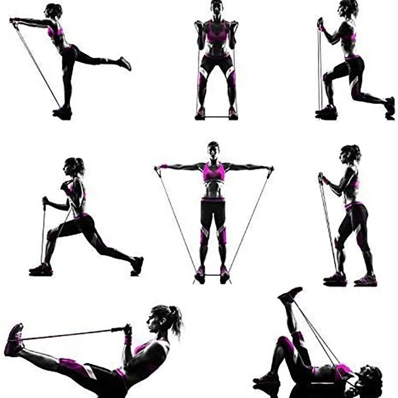 Resistance Band Dengan Peganga - Home Gym Tools ulasan dan harga