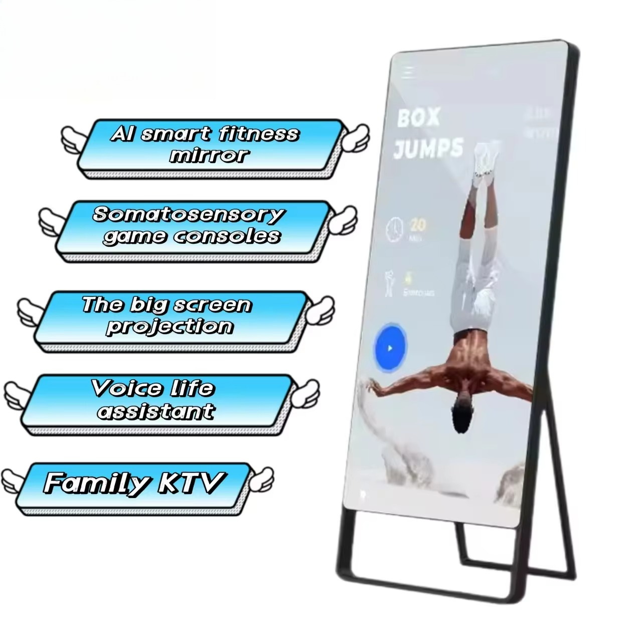 Cermin Kebugaran Pintar AI den - Home Gym Rubber Flooring ulasan dan harga