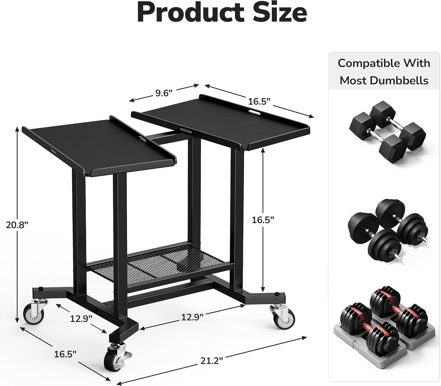 Rak Dumbbell Adjustable, Stand - Home Gym Rubber Flooring ulasan dan harga