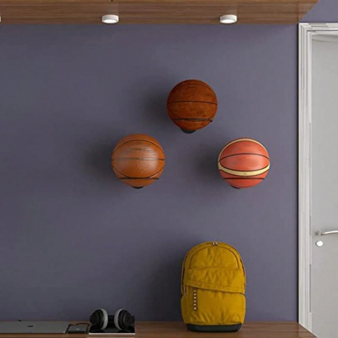 Rak Pajangan Bola Basket yang  - Home Gym On Wall ulasan dan harga