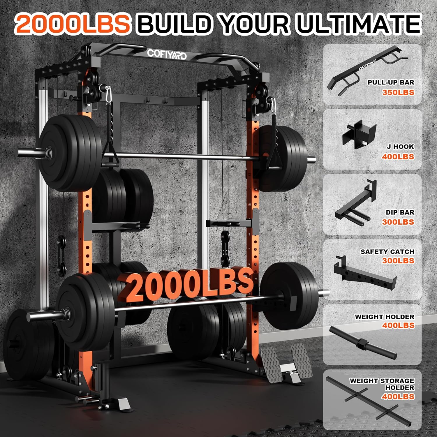 Power Cage, Power Rack dengan  - Home Gym Cable Pulley System ulasan dan harga