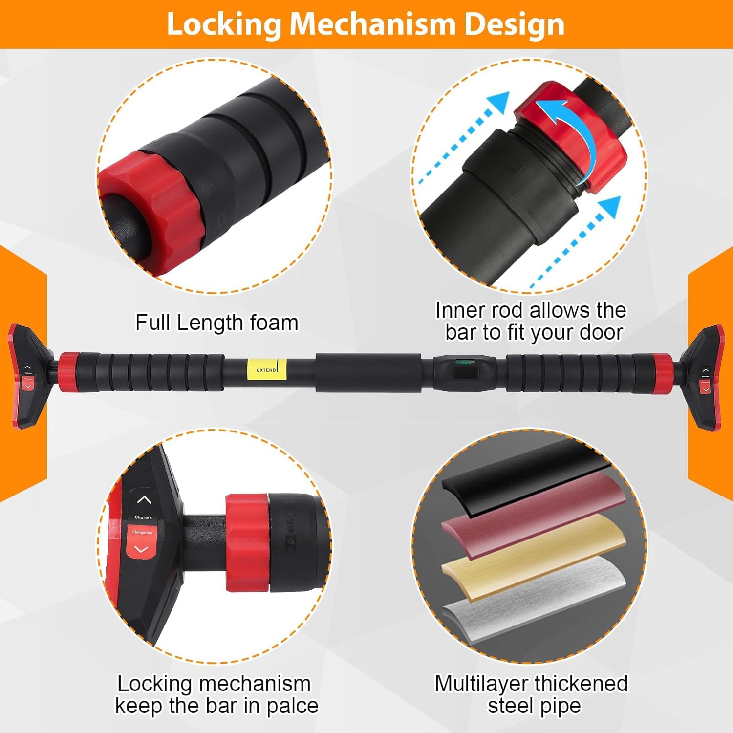 Pull-Up Bar, Chin Up Bar untuk - Home Gym Needs ulasan dan harga