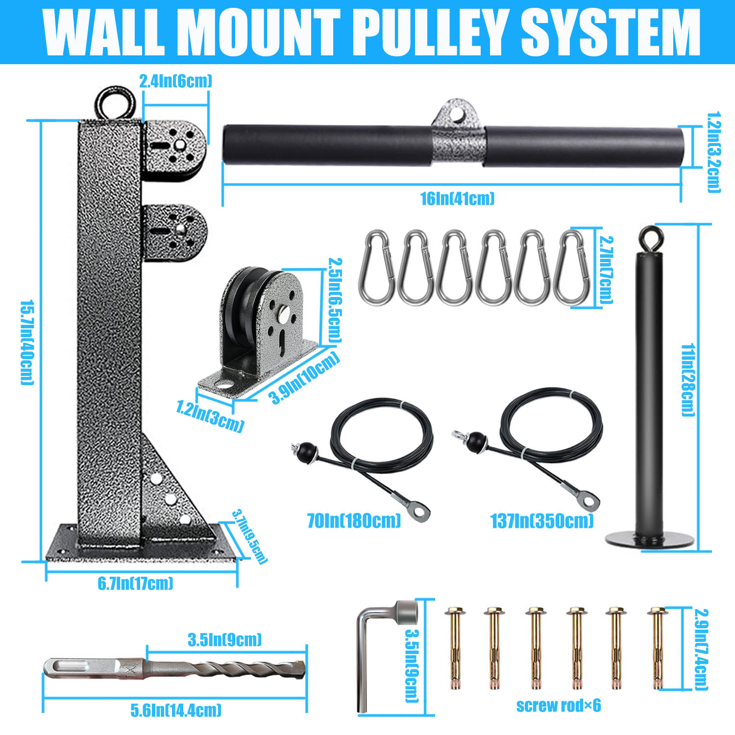 Sistem katrol terpasang di din - Home Gym Cable Pulley System ulasan dan harga