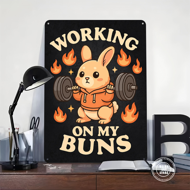 Working On My Buns – Poster Pl - Home Gym On Wall ulasan dan harga