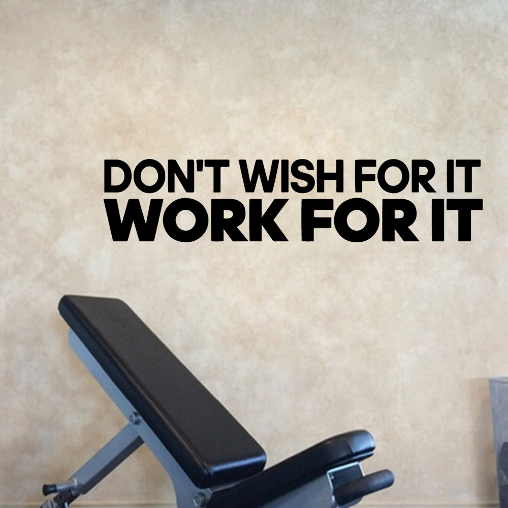 Drop Shipping Stiker Fashion D - Home Gym On Wall ulasan dan harga