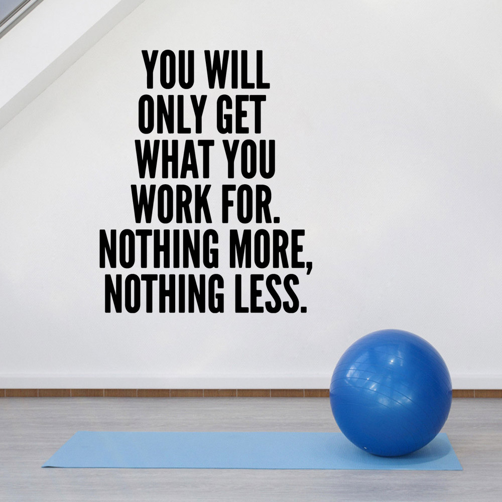 Drop Shipping Stiker Fashion D - Home Gym On Wall ulasan dan harga
