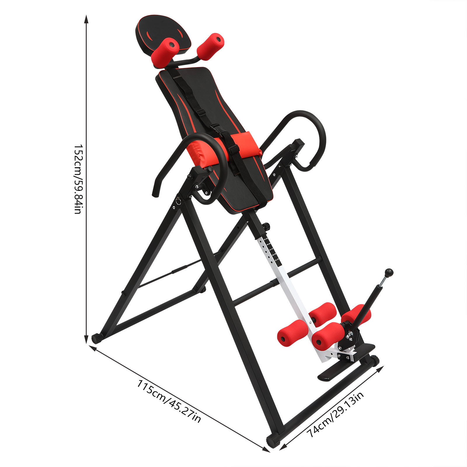 Meja Inversi Hitam / Merah / B - Home Gym Needs ulasan dan harga