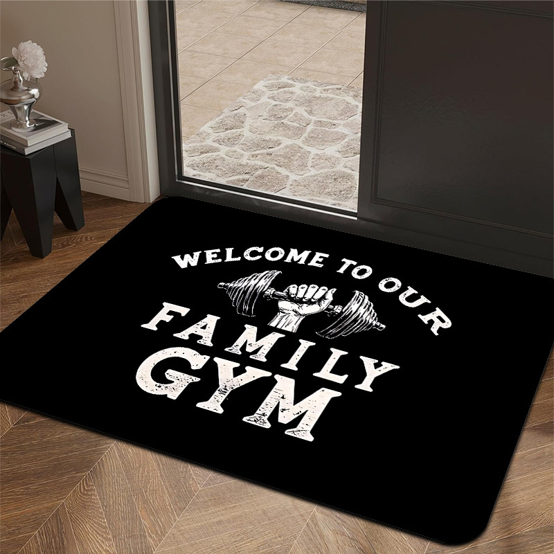 Keset Cetak Slogan Dumbbell Gy - Home Gym Layout ulasan dan harga