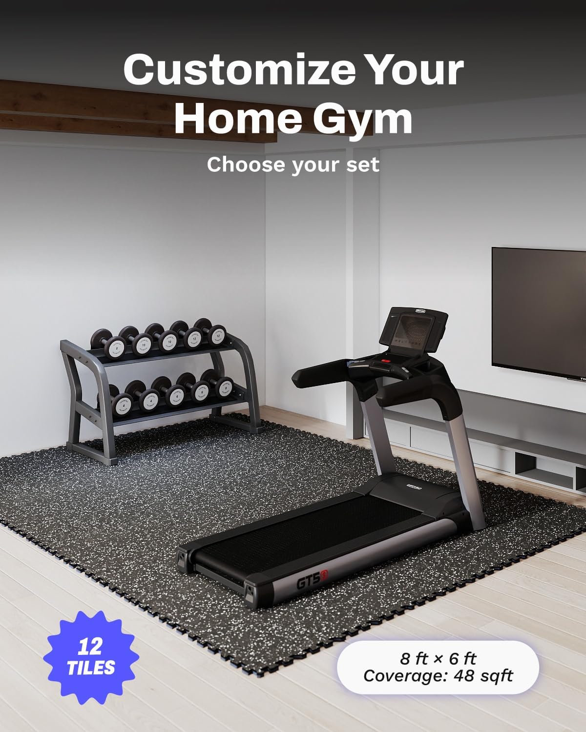 Matras Peralatan Olahraga Teba - Home Gym Rubber Flooring ulasan dan harga