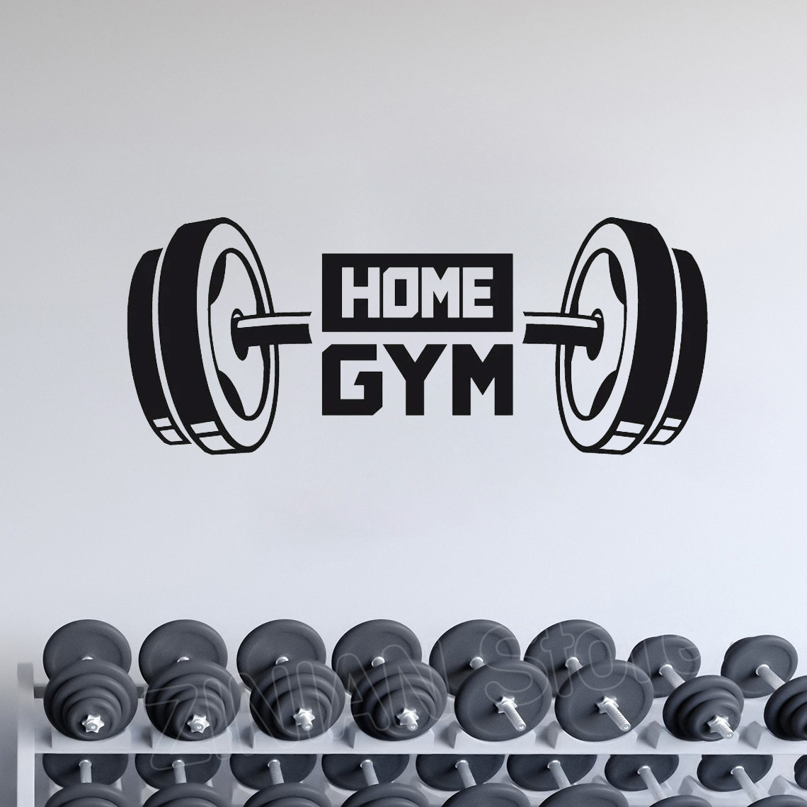 Stiker Dinding Dekorasi Gym Ru - Home Gym On Wall ulasan dan harga