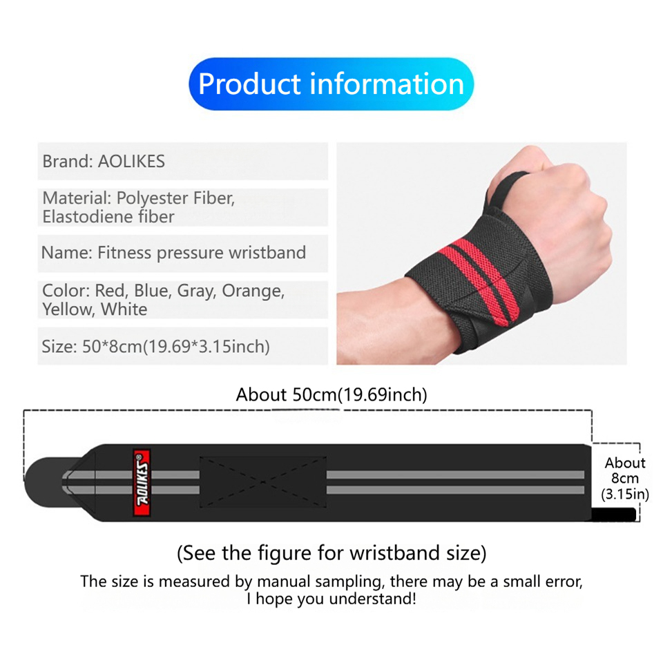 AOLIKES Pembalut Pergelangan T - Lifting Straps Wrist ulasan dan harga